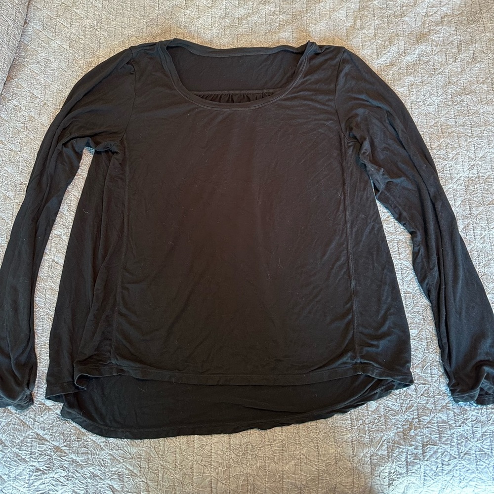 Zyia Black Long sleeve Yoga Top
